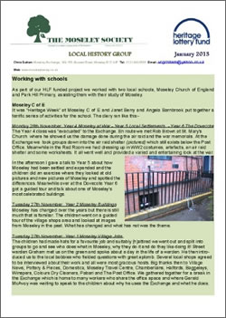 Moseley History News January 2013