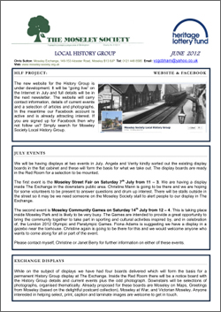 Moseley History News June 2013
