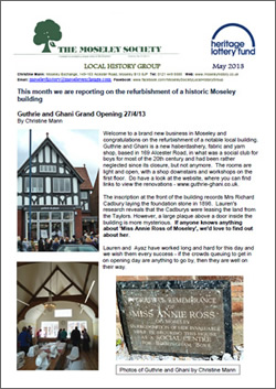 Moseley History News May 2013
