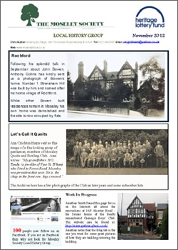 Moseley History News January 2013