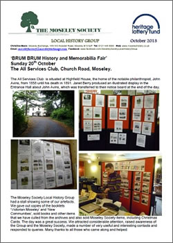 Moseley History News October 2013