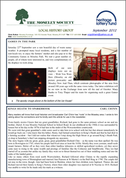 Moseley History News September 2013